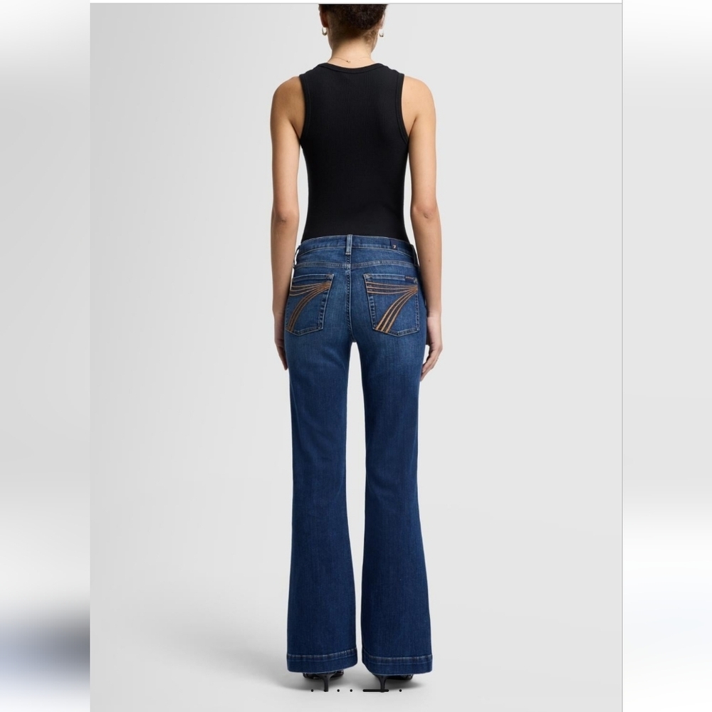 7 For All ManKind Dojo Gold Offset Pockets Size 30 - Picture 2 of 7